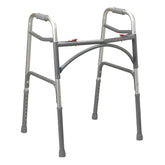 Drive Medical Bariatric Aluminum Folding Walker- Two Button